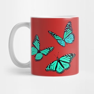 Beautiful soft blue butterfly illustrations Mug